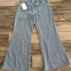 Abrand Light Blue 90's Style Wide Leg Jeans